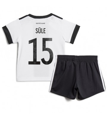 Maillot de foot Allemagne Niklas Sule #15 Domicile enfant Monde 2022 Manches Courte (+ pantalon court)